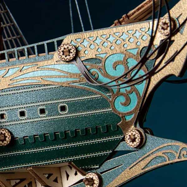 Pirate Ship of the Future 3D Wooden Puzzle_Description_3
