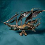 Pirate Ship of the Future 3D Wooden Puzzle_Green_2