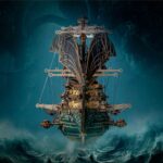 Pirate Ship of the Future 3D Wooden Puzzle_Green_5