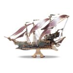 Pirate Ship of the Future 3D Wooden Puzzle_Purple_1