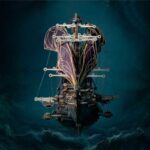 Pirate Ship of the Future 3D Wooden Puzzle_Purple_4