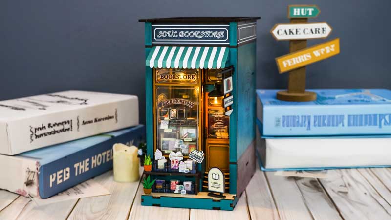 Soul Bookstore Book Nook Miniature Dollhouse_Description_2