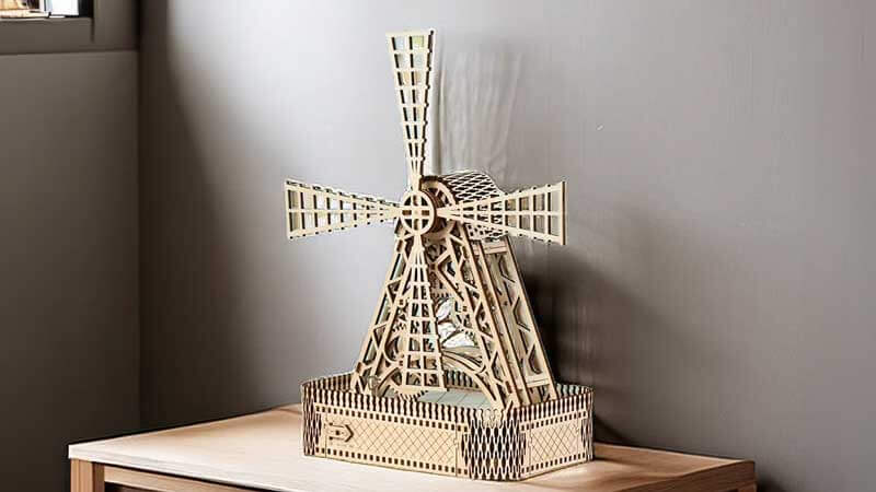 Windmill Model 3D Wooden Puzzle_Description_1