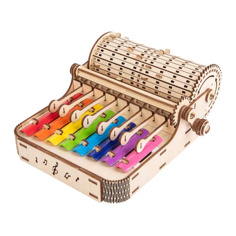 Hand Crank Xylophone Music Box 3D Wooden Puzzle_1