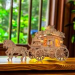 Carved Post Horse Carriage 3D Wooden Puzzle_2