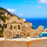 Carved Post Horse Carriage 3D Wooden Puzzle_4