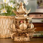 Lotus Pavilion Music Box 3D Wooden Puzzle_2