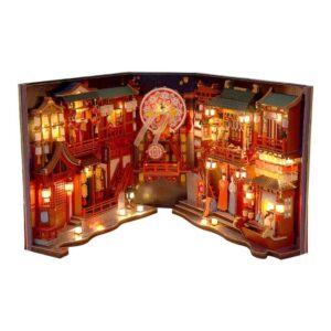 Tang Dynasty Street View Book Nook Miniature Dollhouse_1