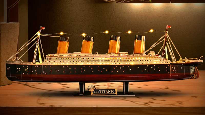 Titanic With Led Lights 3D Paper Puzzle_Description_1