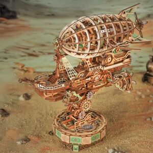 Steampunk Airship Music Box 3D Wooden Puzzle_2