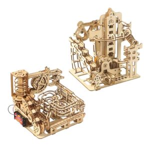 Dual City Electric Marble Run 3D Wooden Puzzle_1