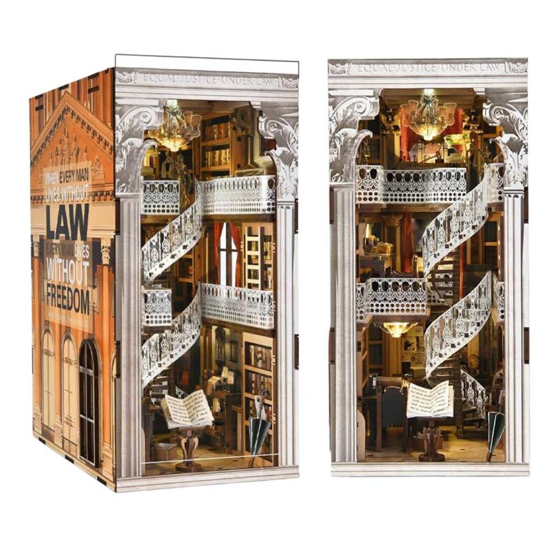 Law Library Book Nook Miniature Dollhouse_1