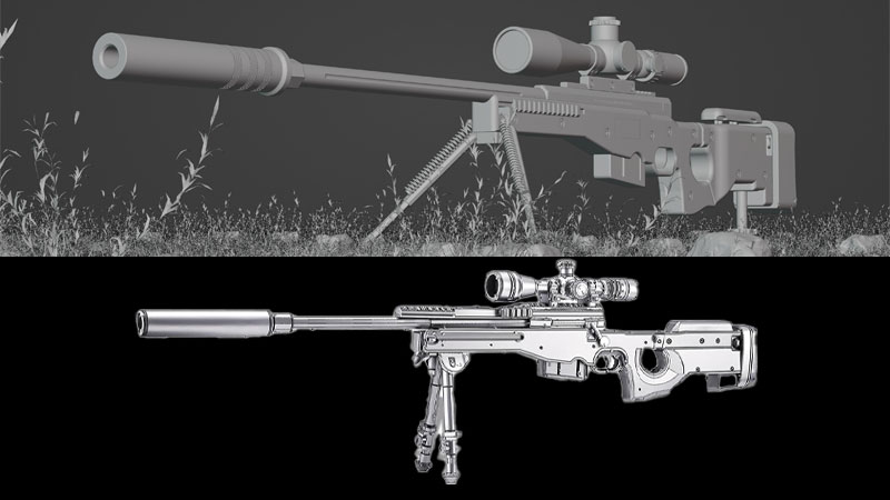 AWM Sniper Rifle 3D Metal Puzzle_Description_1
