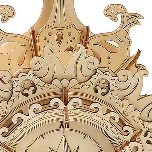 Baroque Wall Clock 3D Wooden Puzzle Description_4