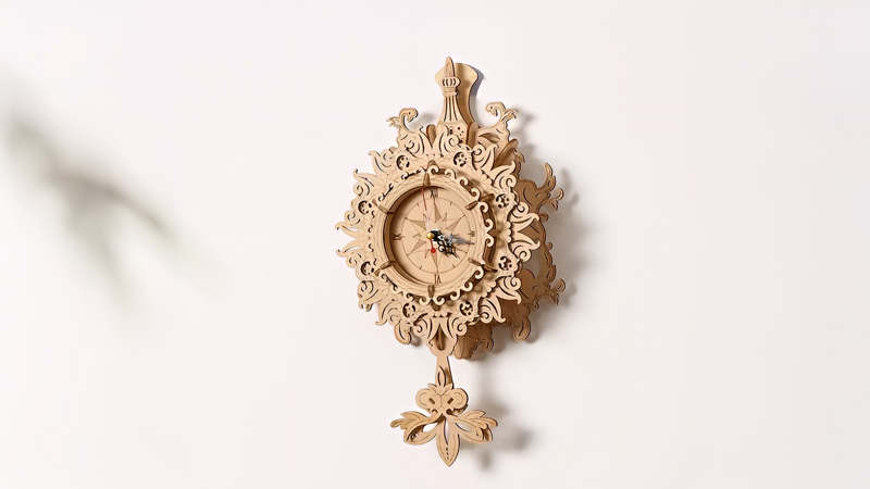 Baroque Wall Clock 3D Wooden Puzzle_Description_1