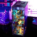 Cyber Mountain and Sea City Book Nook Miniature Dollhouse_4