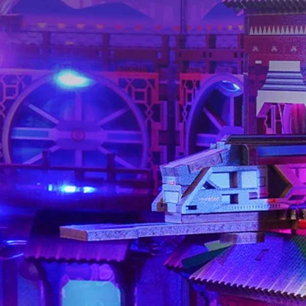 Cyber Mountain and Sea City Book Nook Miniature Dollhouse_Description_4