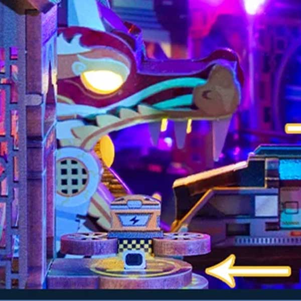 Cyber Mountain and Sea City Book Nook Miniature Dollhouse_Description_5