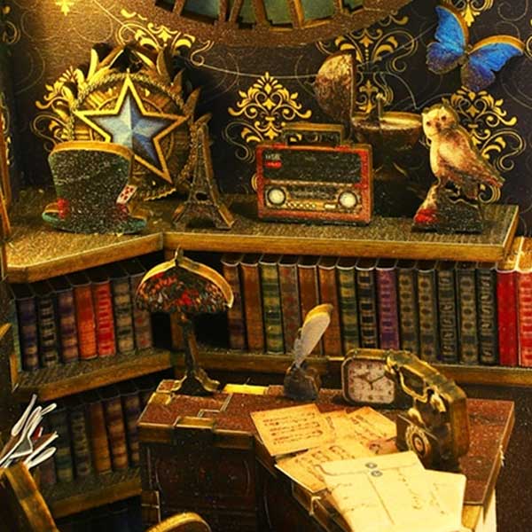 Detective Agency Book Nook Miniature Dollhouse_Description_5