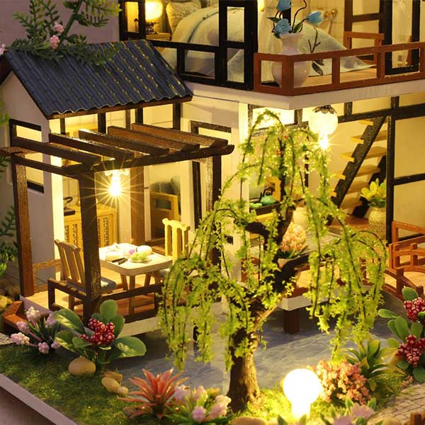 Dora’s Bamboo Courtyard DIY Miniature Dollhouse_Description_5