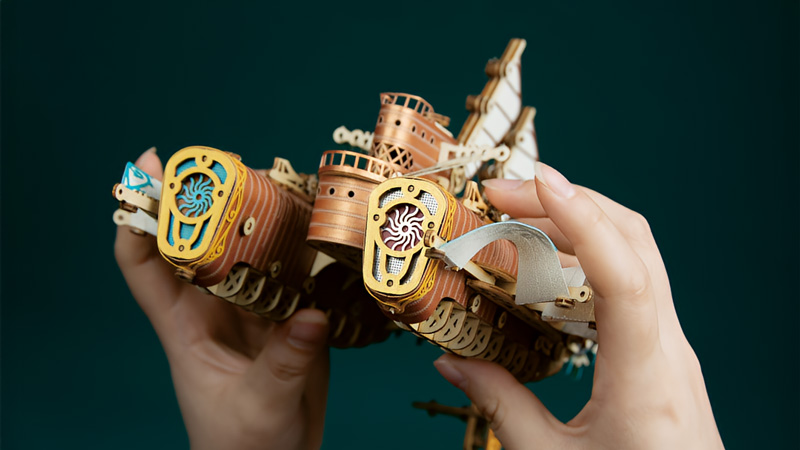 Fantasy Steampunk Submarine 3D Wooden Puzzle_Description_2