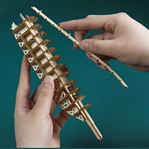 Fantasy Steampunk Submarine 3D Wooden Puzzle_Description_6