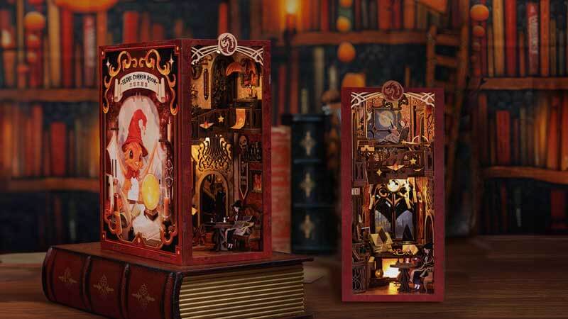 Flame Common Room Book Nook Miniature Dollhouse_Description_1