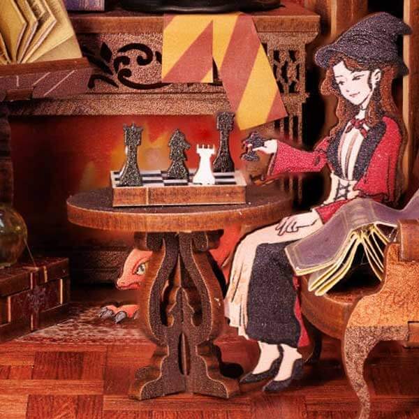 Flame Common Room Book Nook Miniature Dollhouse_Description_3