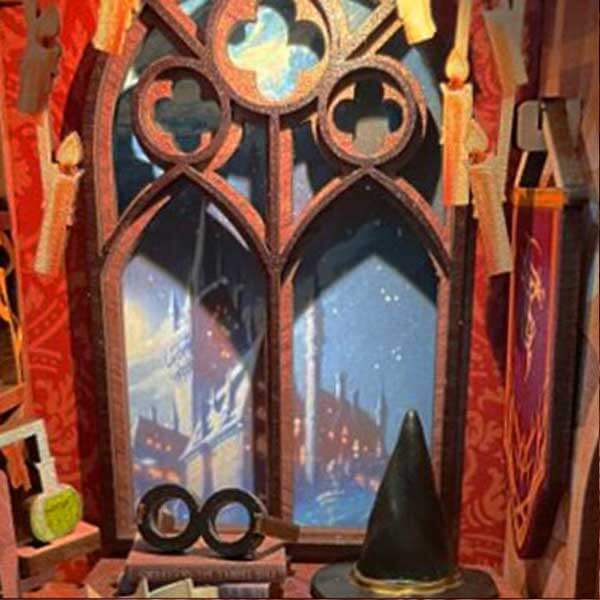 Flame Common Room Book Nook Miniature Dollhouse_Description_5