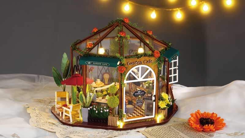 Garden Cafe DIY Miniature Dollhouse_Description_2