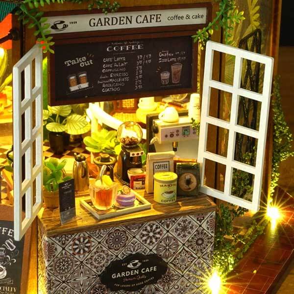 Garden Cafe DIY Miniature Dollhouse_Description_5