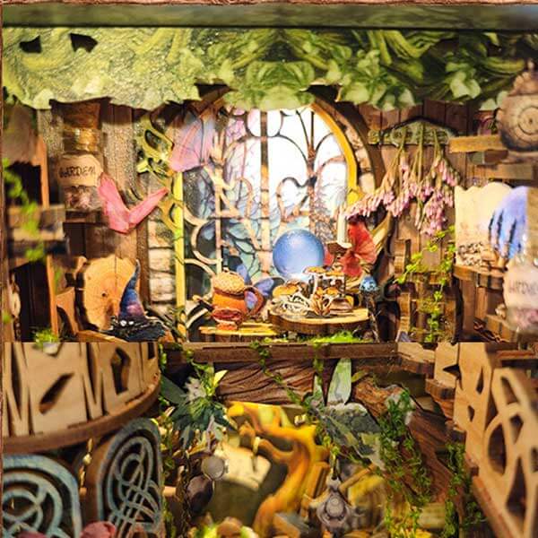 Green Fairyland Book Nook Miniature Dollhouse_Description_6