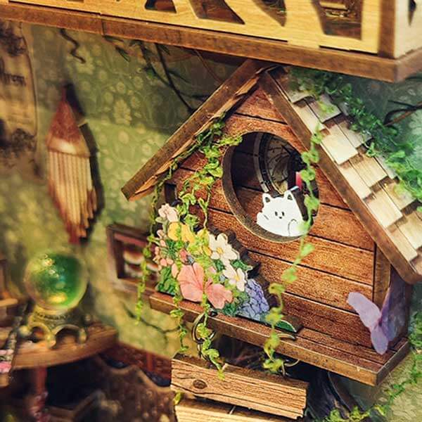 Green Fairyland Book Nook Miniature Dollhouse_Description_7