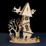 Halloween Single House 3D Wooden Puzzle_Tree_House_2