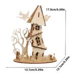 Halloween Single House 3D Wooden Puzzle_Tree_House_3