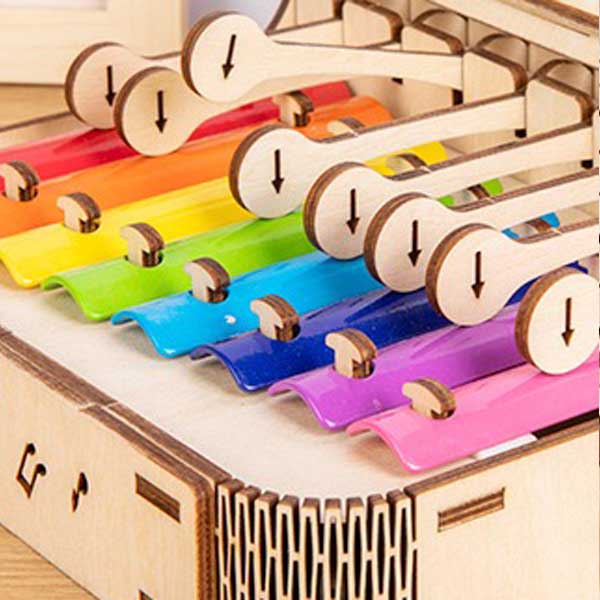 Hand Crank Xylophone Music Box 3D Wooden Puzzle_Description_5