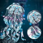 Jellyfish Night Light 3D Metal Puzzle_Blue_3