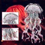Jellyfish Night Light 3D Metal Puzzle_Pink_3