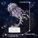 Jellyfish Night Light 3D Metal Puzzle_Purple_5