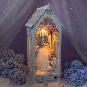Kiki's Romantic Wedding Book Nook Miniature Dollhouse_2