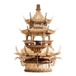 Lotus Pavilion Music Box 3D Wooden Puzzle_1