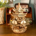 Lotus Pavilion Music Box 3D Wooden Puzzle_3