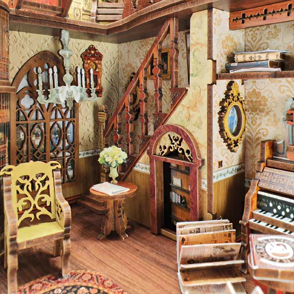 Magic Bookcase Book Nook Miniature Dollhouse_Description_3