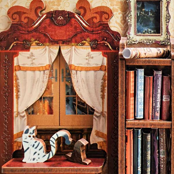 Magic Bookcase Book Nook Miniature Dollhouse_Description_4