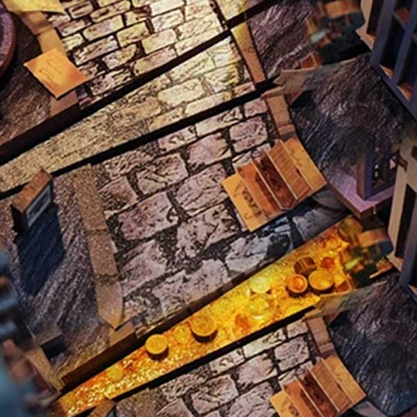 Magic Night Alley Book Nook Miniature Dollhouse_Description_6