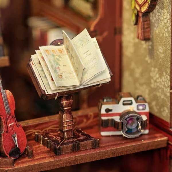 Owl Bookstore Book Nook Miniature Dollhouse_Description_3