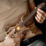Playable Wooden Guitar 3D Wooden Puzzle_Brown_3
