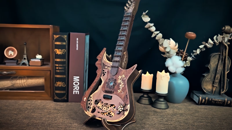 Playable Wooden Guitar 3D Wooden Puzzle_Description_1
