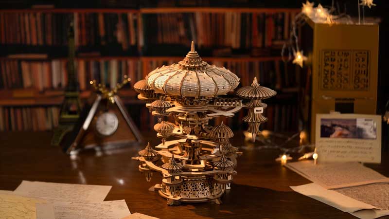 Sky City Music Box 3D Wooden Puzzle_Description_1