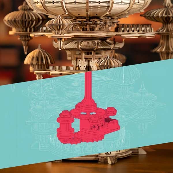 Sky City Music Box 3D Wooden Puzzle_Description_3